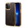 iPhone 13 Pro Denior Oil Wax Cowhide Plating Phone Case - Black