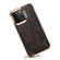 iPhone 13 Pro Denior Oil Wax Cowhide Plating Phone Case - Black