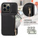 iPhone 13 Pro Crossbody Lanyard Zipper Wallet Leather Phone Case - Black
