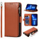 iPhone 13 Pro Microfiber Zipper Horizontal Flip Leather Case with Holder & Card Slots & Wallet  - Brown