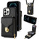 iPhone 13 Pro Zipper Hardware Card Wallet Phone Case - Black