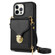 iPhone 13 Pro Zipper Hardware Card Wallet Phone Case - Black