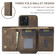 iPhone 13 Pro DG.MING M1 Series 3-Fold Multi Card Wallet Shockproof Case with Holder Function  - Coffee