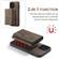 iPhone 13 Pro DG.MING M1 Series 3-Fold Multi Card Wallet Shockproof Case with Holder Function  - Coffee