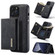 iPhone 13 Pro DG.MING M1 Series 3-Fold Multi Card Wallet Shockproof Case with Holder Function  - Black