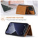 iPhone 13 Pro DG.MING M1 Series 3-Fold Multi Card Wallet Shockproof Case with Holder Function  - Brown