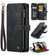 iPhone 13 Pro CaseMe-C30 PU + TPU Multifunctional Horizontal Flip Leather Case with Holder & Card Slot & Wallet & Zipper Pocket  - Black