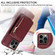 iPhone 13 Pro Crossbody Lanyard Zipper Wallet Leather Phone Case - Wine Red