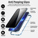 iPhone 13 Pro Anti-peeping Magnetic Metal Frame Double-sided Tempered Glass Phone Case  - Black