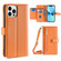 iPhone 13 Pro Sheep Texture Cross-body Zipper Wallet Leather Phone Case - Orange