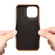 iPhone 13 Pro Denior Crocodile Texture Genuine Leather Electroplating Phone Case - Mocha Brown