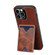 iPhone 13 Pro Denior Retro Back Cover Card Slot Phone Case - Brown
