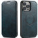 iPhone 13 Pro Suteni J05 Leather Magnetic Magsafe Phone Case - Blue