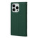 iPhone 13 Pro Litchi Texture Genuine Leather Phone Case With Lanyard & Holder & Card Slots & Wallet  - Dark Green