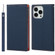 iPhone 13 Pro Litchi Texture Genuine Leather Phone Case With Lanyard & Holder & Card Slots & Wallet  - Dark Blue