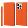 iPhone 13 Pro Litchi Texture Genuine Leather Phone Case With Lanyard & Holder & Card Slots & Wallet  - Orange