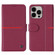 iPhone 13 Pro GEBEI Top-grain Leather Horizontal Flip Protective Case with Holder & Card Slots & Wallet & Photo Frame  - Red Wine