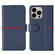 iPhone 13 Pro GEBEI Top-grain Leather Horizontal Flip Protective Case with Holder & Card Slots & Wallet & Photo Frame  - Blue