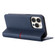 iPhone 13 Pro GEBEI Top-grain Leather Horizontal Flip Protective Case with Holder & Card Slots & Wallet & Photo Frame  - Blue