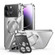 iPhone 13 Pro Large Window Holder MagSafe Magnetic Metal Phone Case - Silver