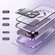 iPhone 13 Pro Large Window Holder MagSafe Magnetic Metal Phone Case - Purple