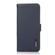 iPhone 13 Pro KHAZNEH Side-Magnetic Litchi Genuine Leather RFID Case  - Blue