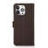 iPhone 13 Pro KHAZNEH Side-Magnetic Litchi Genuine Leather RFID Case  - Brown