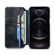 iPhone 13 Pro Denior Oil Wax Top Layer Cowhide Simple Flip Leather Case - Dark Blue