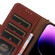 iPhone 13 Pro Genuine Leather Magnetic RFID Leather Phone Case - Coffee