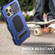iPhone 13 Pro Metal + Silicone Sliding Camshield Holder Phone Case  - Blue