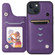 iPhone 13 Solid Color Double Buckle Zipper Shockproof Phone Case - Purple