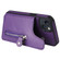 iPhone 13 Solid Color Double Buckle Zipper Shockproof Phone Case - Purple