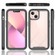 iPhone 13 Starry Sky Solid Color Series Shockproof PC + TPU Case with PET Film - Rose Red