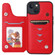 iPhone 13 Solid Color Double Buckle Zipper Shockproof Phone Case - Red