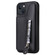 iPhone 13 Solid Color Double Buckle Zipper Shockproof Phone Case - Black