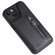 iPhone 13 Solid Color Double Buckle Zipper Shockproof Phone Case - Black