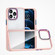 iPhone 13 Colorful Metal Lens Ring Phone Case - Pink