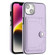 iPhone 13 Shockproof Leather Phone Case with Card Holder - Purple