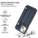 iPhone 13 Shockproof Leather Phone Case with Wrist Strap - Blue