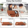 iPhone 13 Non-slip Full Coverage Ring PU Phone Case with Wristband - Brown