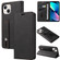 iPhone 13 Wristband Magnetic Leather Phone Case - Black