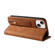 iPhone 13 Wristband Magnetic Leather Phone Case - Brown