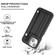 iPhone 13 Shockproof Leather Phone Case with Wrist Strap - Black