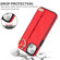 iPhone 13 Non-slip Full Coverage Ring PU Phone Case with Wristband - Red