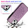 iPhone 13 Double Buckle Mandala Pattern PU+TPU Protective Case with Card Slots & Holder & Photo Frame - Purple