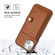 iPhone 13 Shockproof Leather Phone Case with Card Holder - Brown