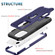 iPhone 13 3 in 1 PC + TPU Phone Case with Ring Holder - Navy Blue