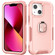 iPhone 13 3 in 1 PC + TPU Phone Case with Ring Holder - Pink