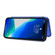 iPhone 13 Carbon Fiber Texture Horizontal Flip TPU + PC + PU Leather Case with Card Slot - Blue