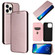 iPhone 13 Carbon Fiber Texture Horizontal Flip TPU + PC + PU Leather Case with Card Slot - Pink